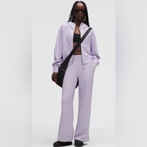 Lululemon women’s waffle wide leg scuba pant sweatpants heathered violet Medium